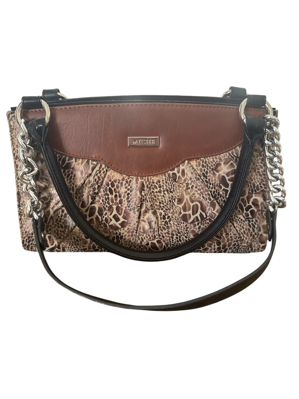 Y2K MICHE  Shoulder Bag with‎ Chain Handles 3 magnetic covers to make purses - Picture 8 of 9